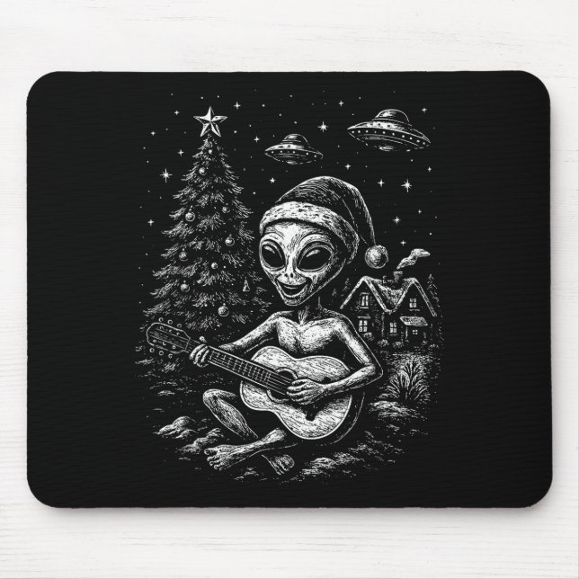 Alien Loves Christmas  Mouse Mat (Front)