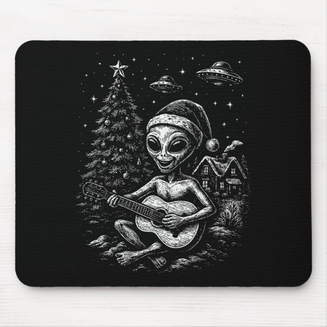 Alien Loves Christmas  Mouse Mat (Front)