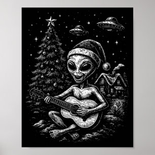Alien Loves Christmas Poster