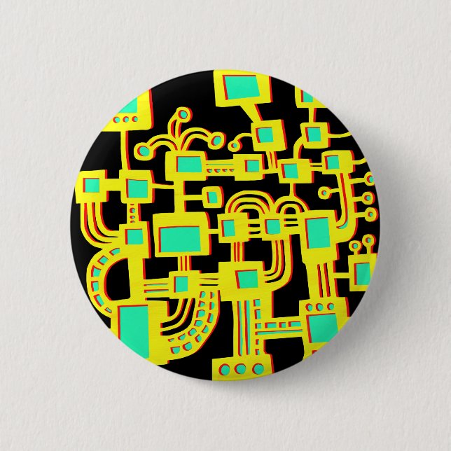 Alien Machine 6 Cm Round Badge (Front)
