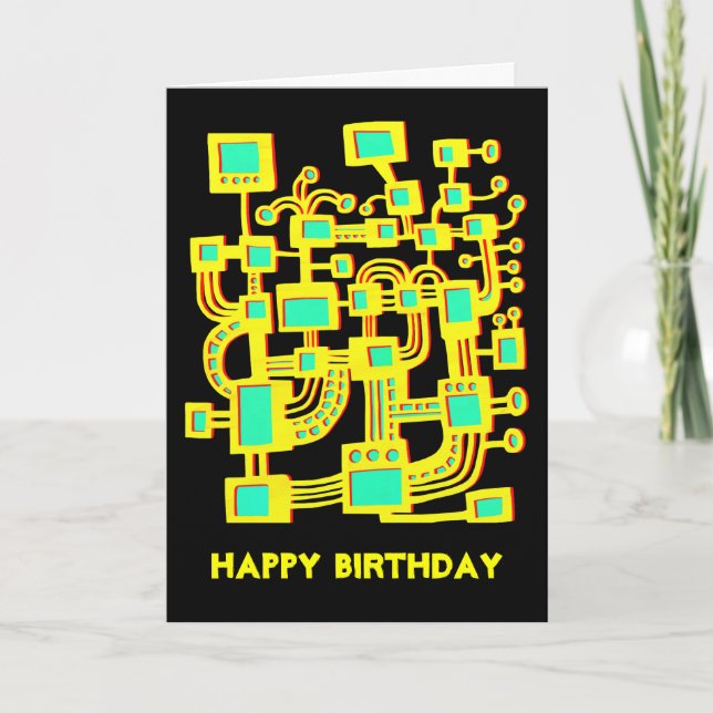 Alien Machine - Birthday Card (Front)