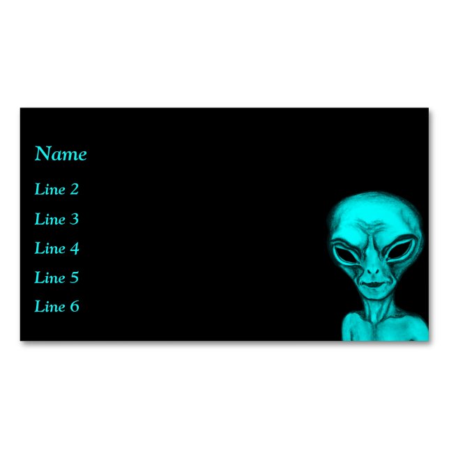 Alien Magnetic Business Card (Front)
