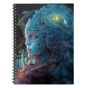 Alien Man Surreal Sci-Fi Art Notebook