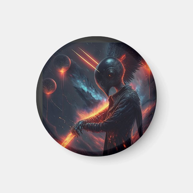 Alien Manipulating Fire Beam Magnet (Front)