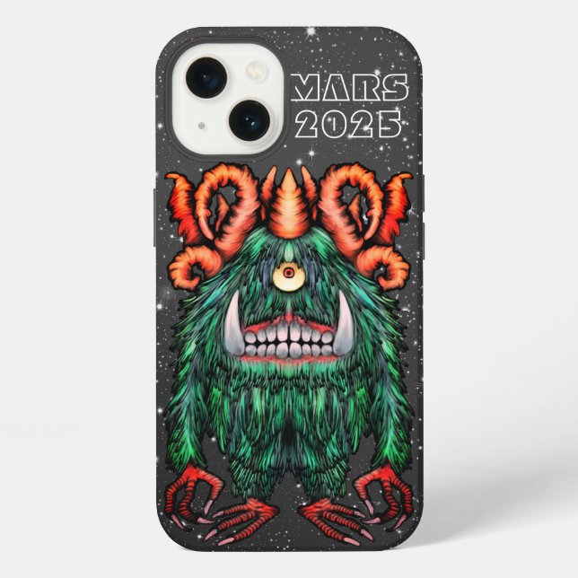 Alien Mars Cyclop Creature iPhone Case (Back)
