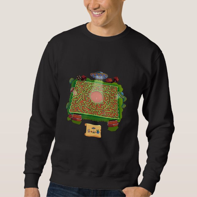 Alien Maze, Playable, Game Sweatshirt (Front)