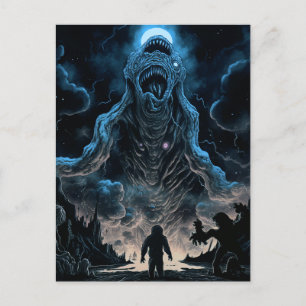 Alien Monster Creature Horror Art Postcard