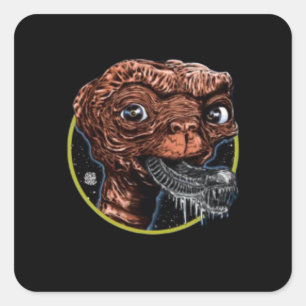 Alien Monster Square Sticker