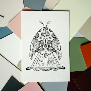 Alien: Moth Spaceship Vintage Colouring Poster