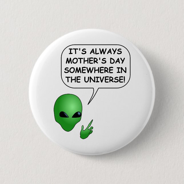 Alien Mother's Day 6 Cm Round Badge (Front)
