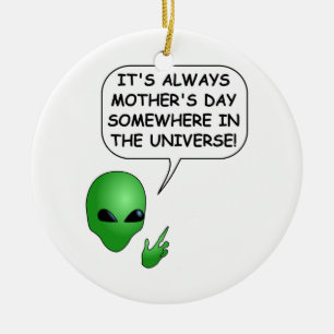 Alien Mother's Day Ceramic Tree Decoration