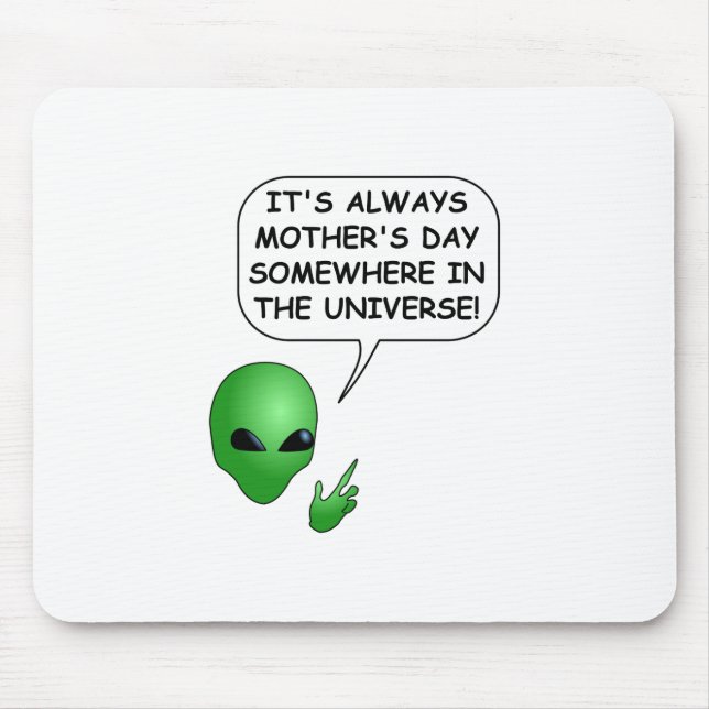 Alien Mother's Day Mouse Mat (Front)