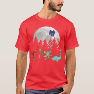 Alien Mothman Loch Ness Monster Cryptid Mythical v T-Shirt