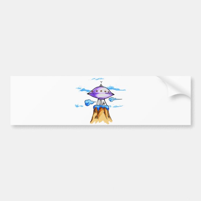 Alien Mountain Bumper Sticker (Front)