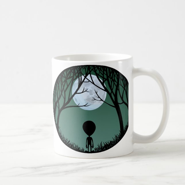 Alien Mug Grey Extraterrestrial Cups & Alien Glass (Right)