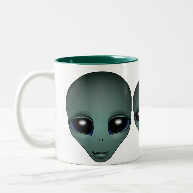 Alien Mug Grey Extraterrestrial Cups & Alien Glass (Left)