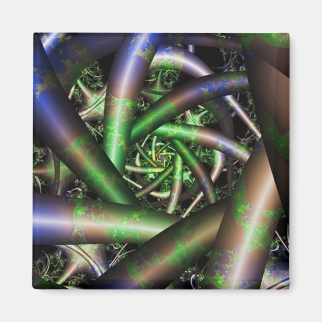 Alien | Multicolor Fractal Art Magnet (Front)