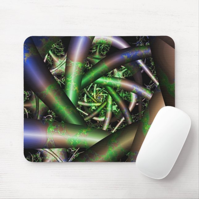 Alien | Multicolor Fractal Art Mouse Mat (With Mouse)