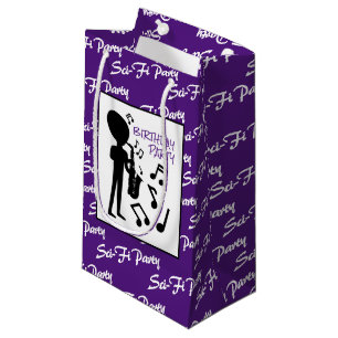 Alien Musician, Birthday Small Gift Bag