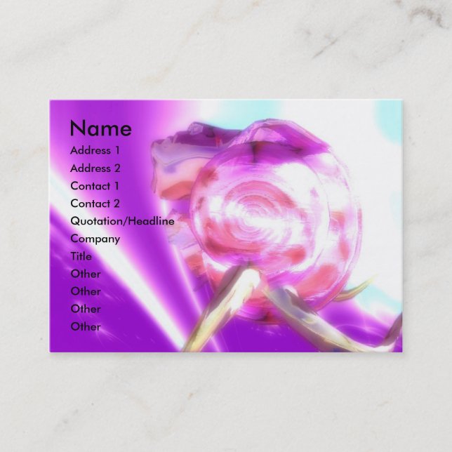 ALIEN NEREIDE /NYMPH OF WATER,PINK SEASHELL Sci-Fi Business Card (Front)