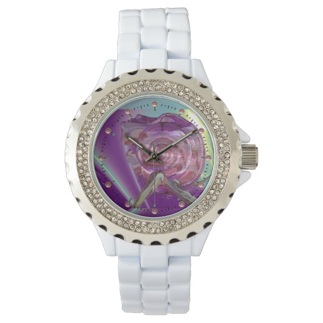 ALIEN NEREIDE /NYMPH OF WATER,PINK SEASHELL Sci-Fi Watch (Front)