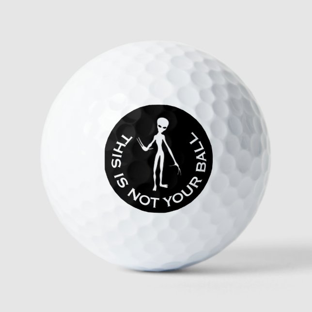 Alien Not Your Property Strange Golf Ball (Front)
