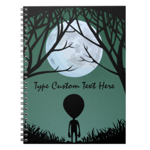Alien Notebook Personalised Cute ET Notebook