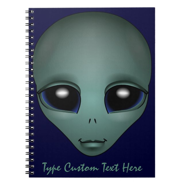 Alien Notebook Personalised Cute ET Notebook (Front)