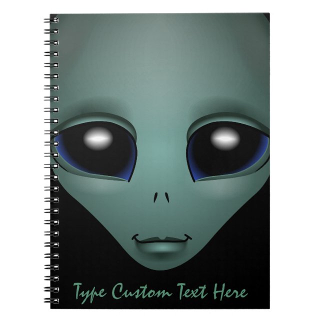 Alien Notebook Personalised Cute ET Notebook (Front)