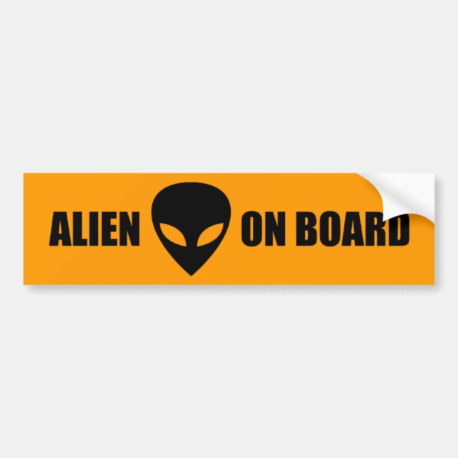 Alien On Board Bumper Sticker (Front)