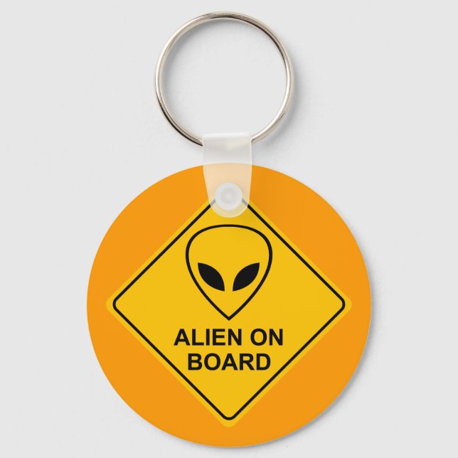 ALIEN ON BOARD Keychain (Front)
