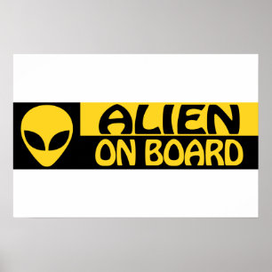 ALIEN ON BOARD POSTER