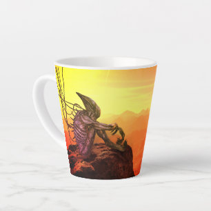 Alien On Mars Latte Mug