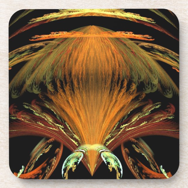 Alien Orange Insect Coaster (Front)
