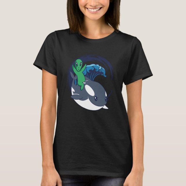 Alien Orca Whale Extraterrestrials  Alien Orca T-Shirt (Front)