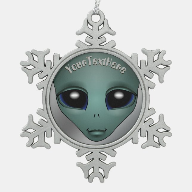 Alien Ornament Extraterrestrial Christmas Decor (Front)