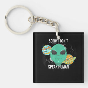 Alien Outer Space Funny ET Extraterrestrial Galaxy Key Ring