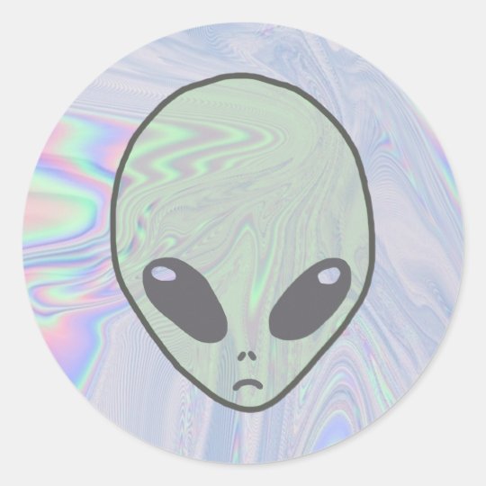 Alien Pastel Classic Round Sticker