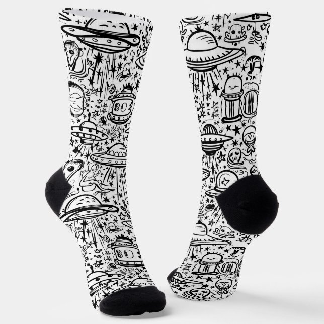 Alien Pattern Socks (Angled)