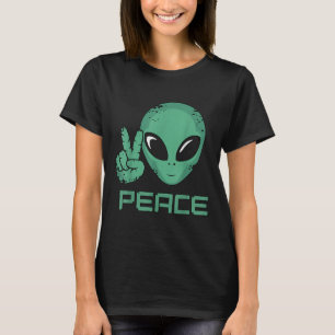 Alien Peace Hippie Ufo  T-Shirt