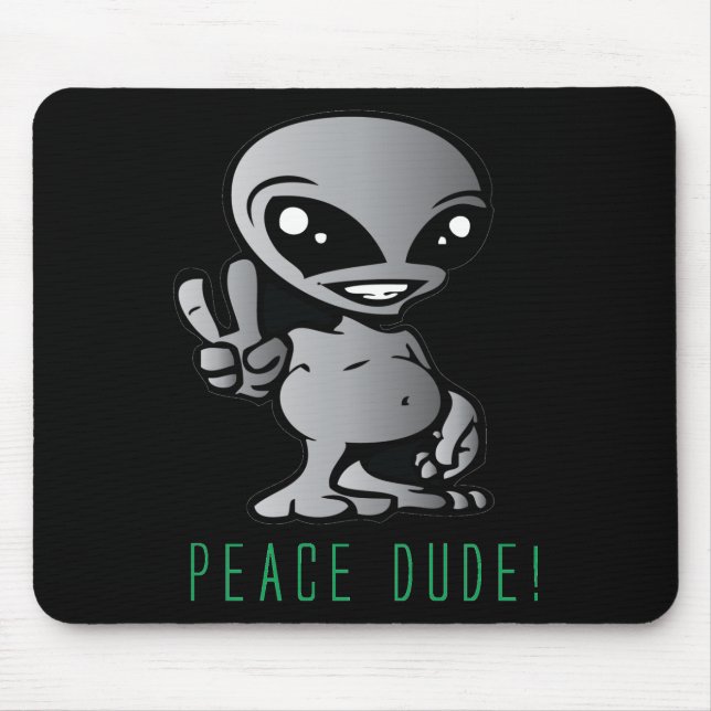 Alien-Peace Mouse Mat (Front)