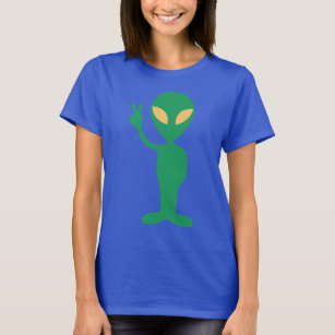Alien Peace Sign Hippie Tie Dye T-Shirt