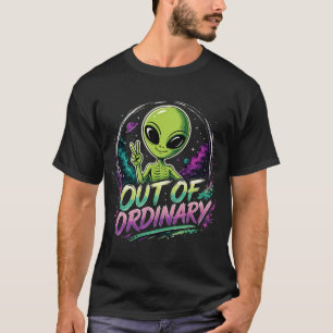 Alien Peace Sign Out Of Ordinary Retro Space Tee