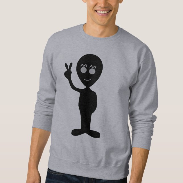 Alien peace sign T-Shirt Sweatshirt (Front)