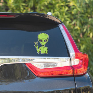 Alien Peace Symbol Funny Extraterrestrial Car Truc