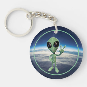 Alien - Peace V Sign Key Ring