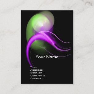 ALIEN PEARL MONOGRAM Vibrant black pink green Business Card