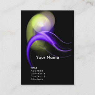 ALIEN PEARL MONOGRAM Vibrant black violet Business Card