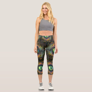 Alien peephole capri leggings