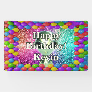 Alien Personalised character birthday banner